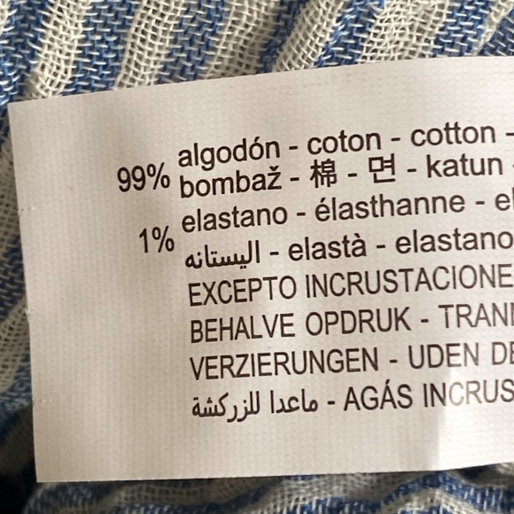 NWT. Zara Blue/White Stripped Belted Midi Shirt Dress. Size S. - Picture 7 of 8